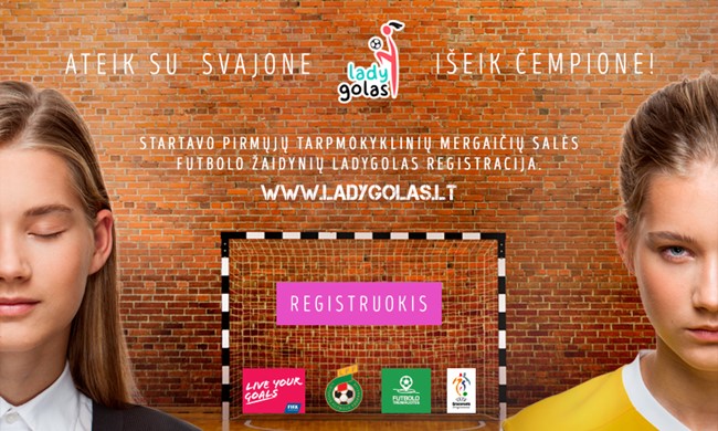 Vyksta registracija į mergaičių salės futbolo žaidynes „LadyGolas“