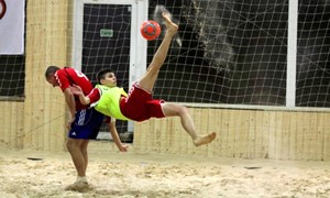 Paplūdimio futbolo pirmenybėse – penki G. Mikulėno įvarčiai