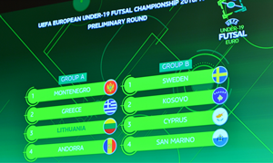 Ištraukti pirmojo Europos U-19 futsal čempionato atrankos burtai