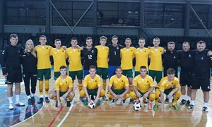 Jaunimo futsal rinktinė Prienuose mes iššūkį prancūzams