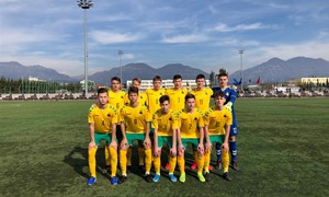 Vaikinų U-17 rinktinė pergalingai pradėjo UEFA „Development“ turnyrą