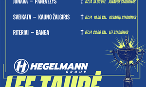 Hegelmann LFF taurės aštuntfinalio porų apžvalga