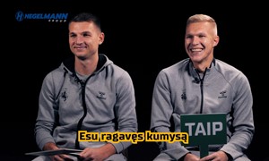 Lietuvos rinktinės futbolininkai žaidimo metu pasidalino smagiomis istorijomis