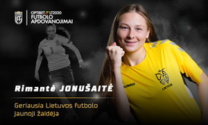 Geriausia jaunąja metų futbolininke antrus metus iš eilės tapo Rimantė Jonušaitė