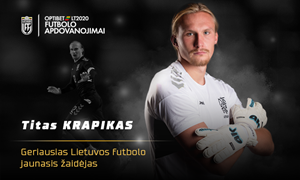 Geriausias jaunasis Lietuvos metų futbolininkas – Italijoje savo vertę įrodinėjantis Titas Krapikas