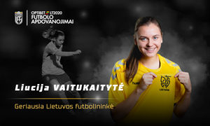 Geriausia Lietuvos futbolininke pirmą kartą karjeroje tapo Liucija Vaitukaitytė