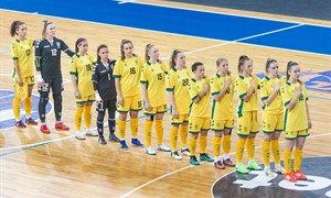 Moterų futsal rinktinė atrankos turnyrą pradėjo pralaimėjimu slovakėms