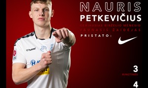 Geriausiu „Optibet A lygos“ jaunuoju birželio mėnesio žaidėju tapo N. Petkevičius