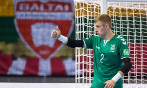 Salės futbolo rinktinės vartininkas E. Žagaras: „Kiekvieno žaidėjo svajonė yra žaisti pasaulio čempionate“