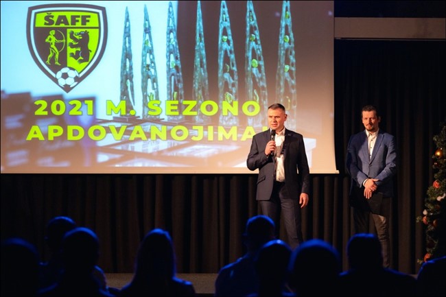 Įvyko Šiaulių apskrities futbolo bendruomenės apdovanojimų vakaras