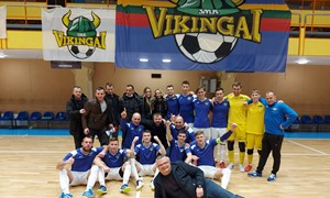 Futsal A lygoje „Vikingai“ laimėjo nesunkiai, „Pramogos“ dėl pergalės kovoti turėjo iki paskutinių minučių