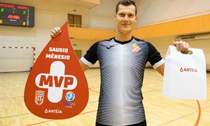 Geriausiu futsal A lygoje sausį tapęs M. Makutunovičius: „Šis apdovanojimas – visos komandos pasiekimas“