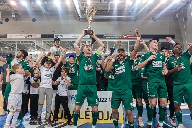 „Kauno Žalgiris“ šeštąkart apgynė futsal čempiono titulą
